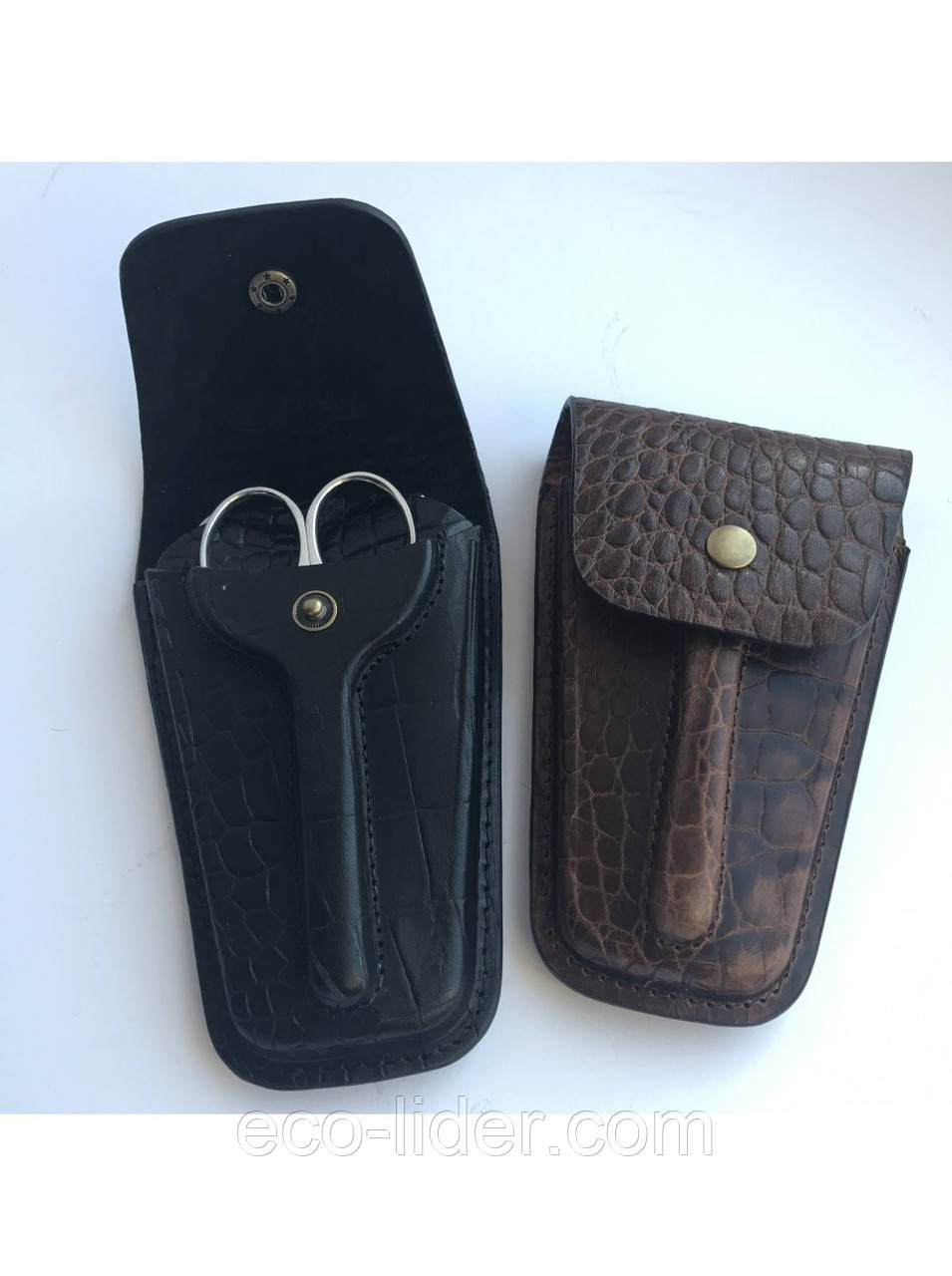 Манікюрний набір "TRAVEL" Сталекс MS-03 (5 предметів) Рептилія сіро-коричнева, фото 1