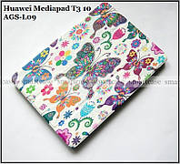 Цветной чехол с бабочками Huawei Mediapad T3 10 (9.6) AGS-L09 для девочки (женский)