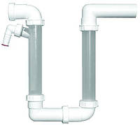 Сифон с дополнительным патрубком для кондиционера, посудомоечной или стиральной машины HL136.2 (Австрия)