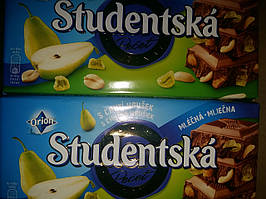 Шоколад Studentska груша/арахіс у молочному шоколаді 180 г