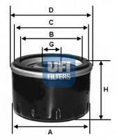 Фильтр масляный УФИ Фиат 1,9-2,0 HDI