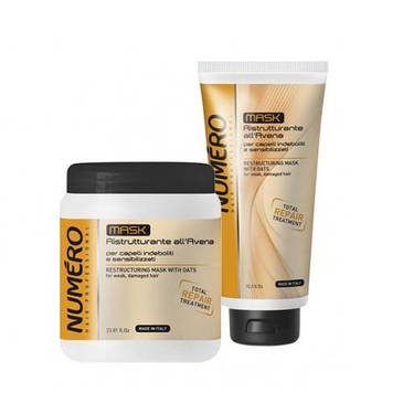 Маска для відновлення волосся з екстрактом вівса Brelil Numero Numero Total Repair Mask 300 мл, фото 3