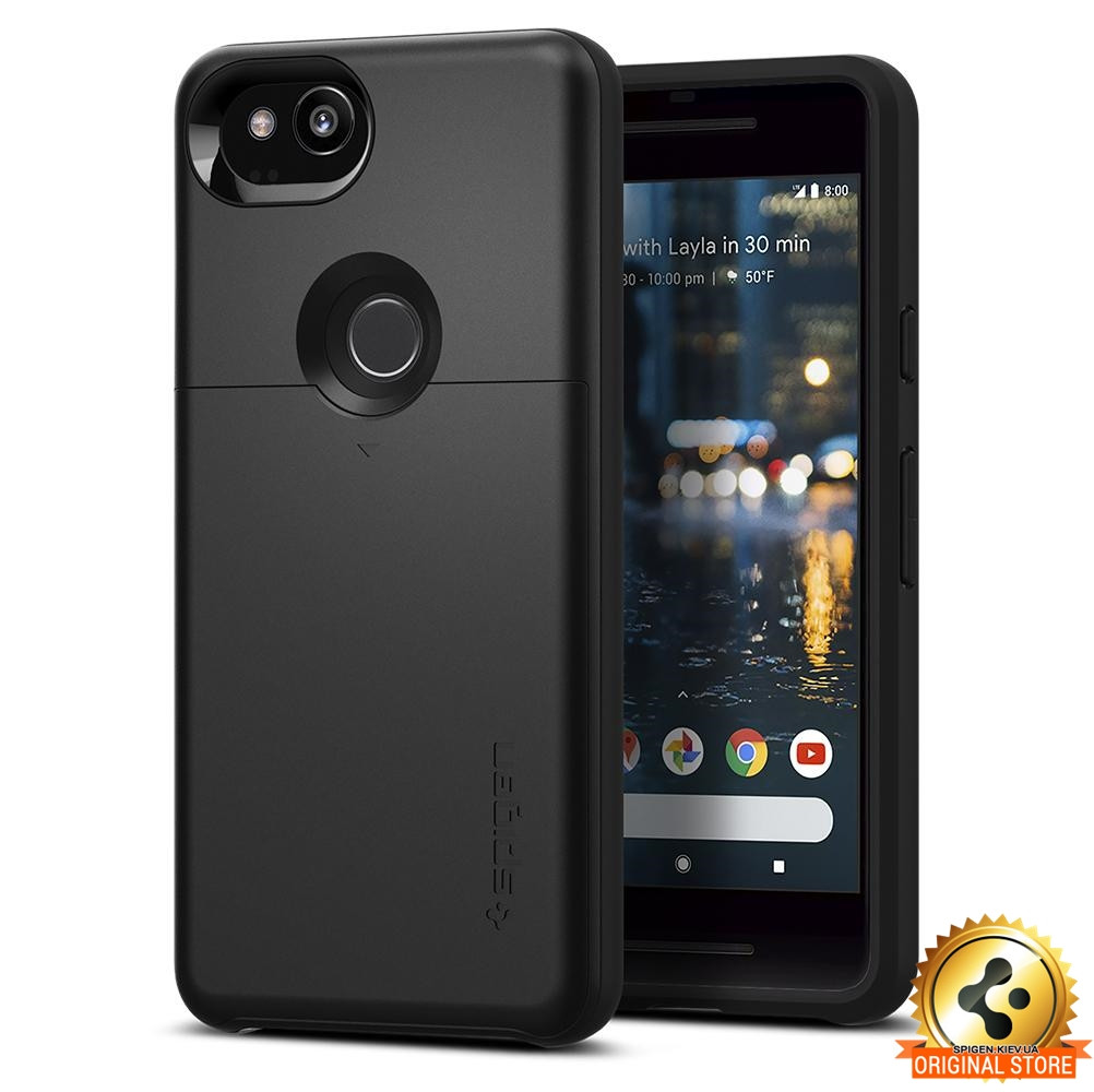 Чохол Spigen для Google Pixel 2 Slim Armor CS, Black