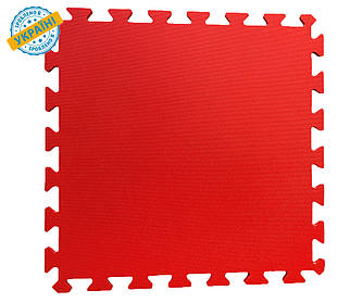 М'яка підлога (килимок-пазл 45*45*1 см) Eva-Line "Веселка" червоний
