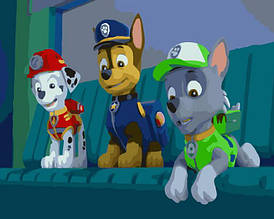 Розмальовка за номерами Щенячий патруль