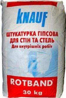 Гіпсова штукатурка Knauf Ротбанд, 30 кг