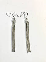 Сережки довгі під срібло