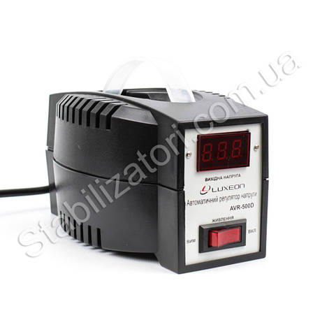 Luxeon AVR-500 D — стабілізатор для котла газового твердопаливного Стабілізатора пружності з дисплеєм індикацією, фото 1