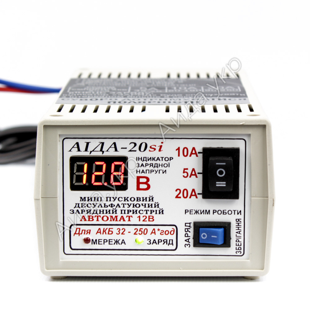 АІДА-20si — автомобільне зарядне, цифрова індикація, заряджає гелеві акб