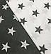 Бавовняна тканина польська графітові зірки на білому 45 мм No235, фото 5