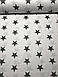 Бавовняна тканина польська графітові зірки на білому 45 мм No235, фото 2