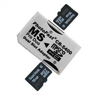 PhotoFast CR-5400 Перехідник Memory Stick Pro Duo на 2 micro SD карти для приставки