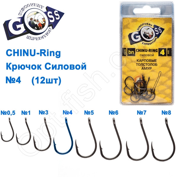 Гачок Goss Chinu Силовий (12 шт.) 10026 BN No4