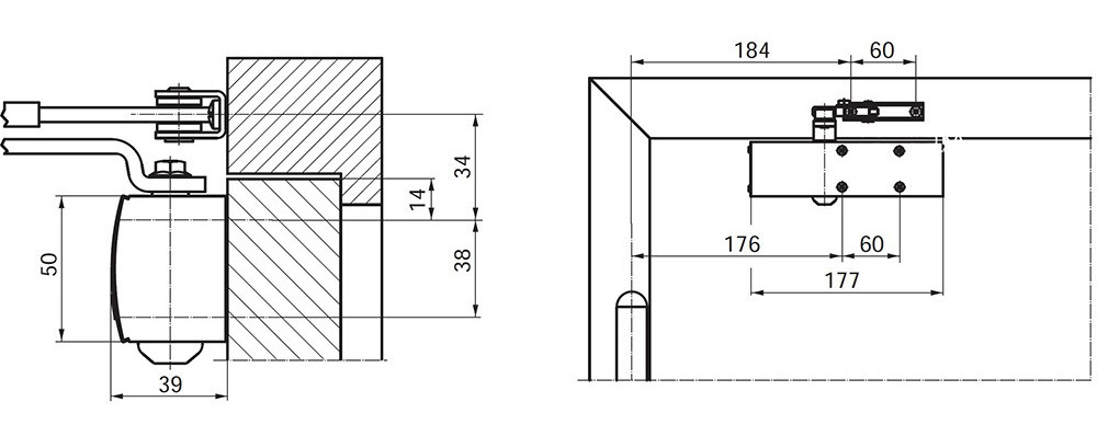 Доводчик дверной Geze TS 1500 до 80 кг белый (Германия) - фото 9 - id-p630752605