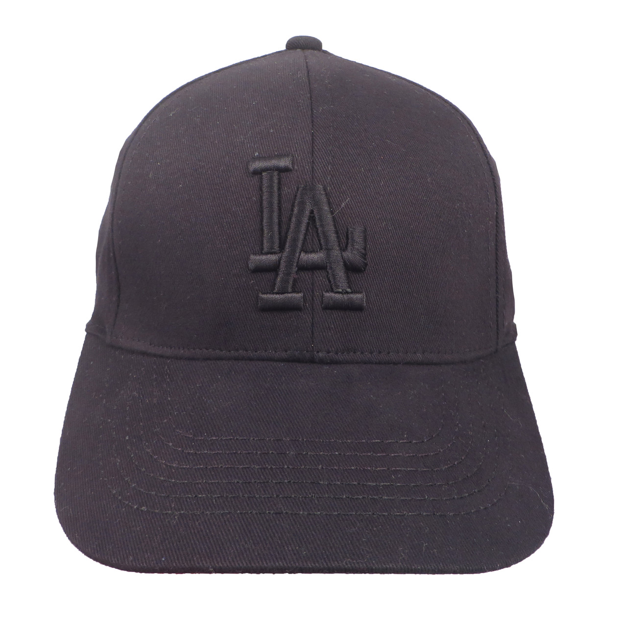 Чорна бейсболка LA з чорним логотипом