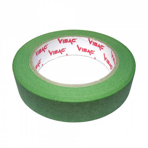 Стрічка малярна зелена ЕКО (скотч) Vibac 24мм x 40м 80°C, фото 2