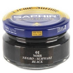 Зволожувальний крем для взуття Saphir Creme Surfine колір чорний (01) 50 мл