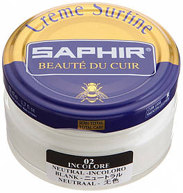 Зволожувальний крем для взуття Saphir Creme Surfine колір безбарвний (02) 50 мл
