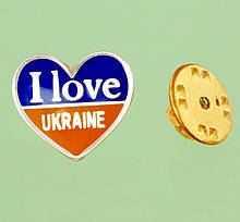 Срібний значок з емаллю