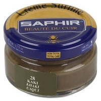 Увлажняющий крем для обуви Saphir Creme Surfine хаки (28) 50 мл