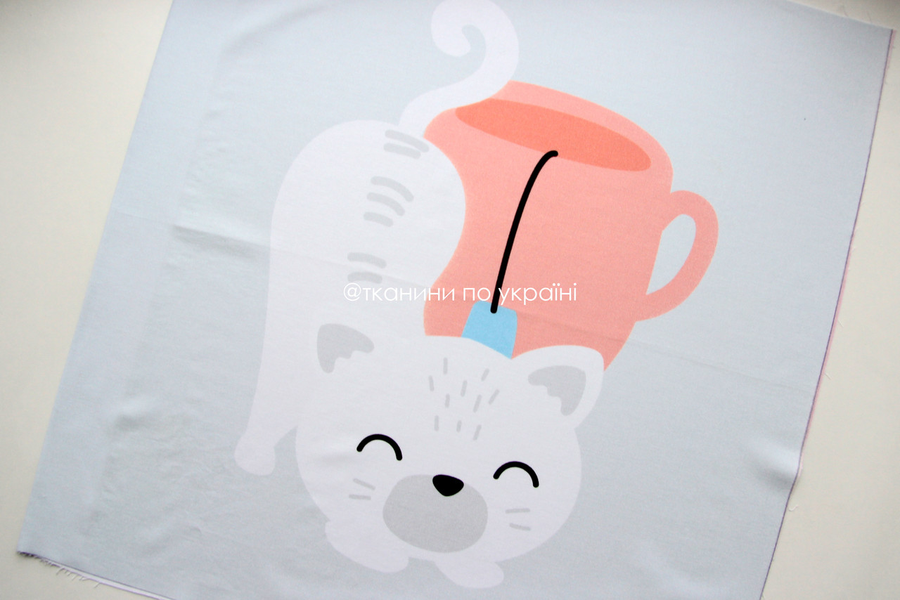 Панелька Преміум Кіт з чашкою 48*48