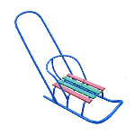 Санки дитячі "Холодок" зі штовхачем Одномісні