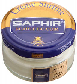 Зволожувальний крем для взуття Saphir Creme Surfine слонова кістка (45) 50 мл
