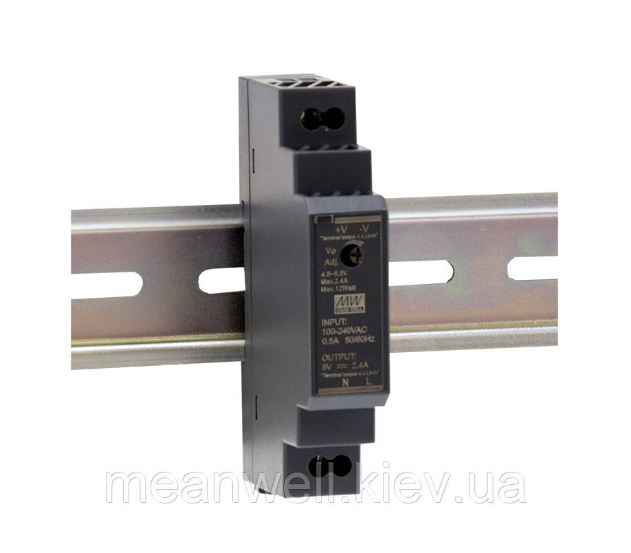 HDR-15-12 Блок живлення на Din-рейку Mean Well 15вт, 12в, 1,25А, фото 1