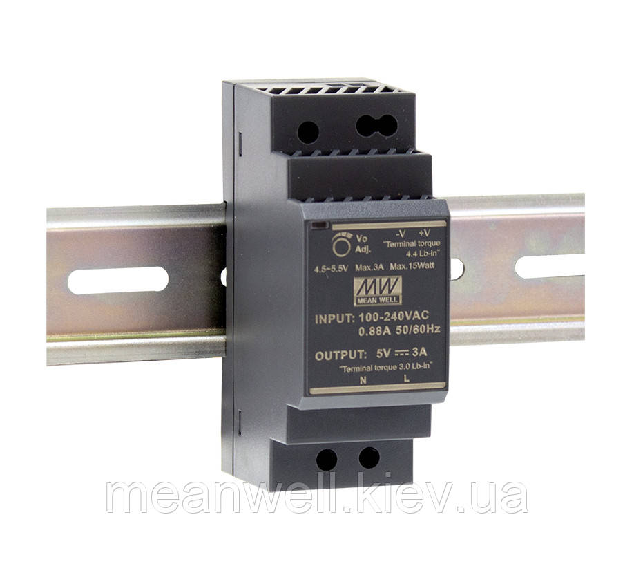 HDR-30-24 Блок живлення Mean Well На DIN-рейку 36 Вт; 24 В; 1,5 А