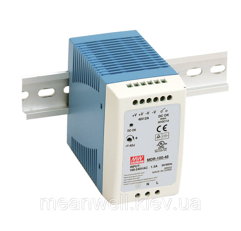 MDR-100-12 Блок живлення на Din-рейку Mean Well 90 вт, 12в, 7,5 А