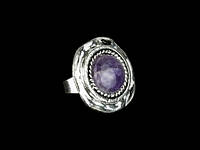 Перстень Цюньмо Тибет Zanskar Металл Аметист 2.5x2.5x0.6 см Фиолетовый (21700)