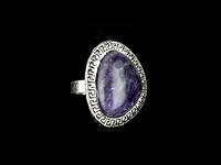 Перстень Линг Тибет Zanskar Металл Аметист 2.8x2.3x0.7 см Фиолетовый (21702)
