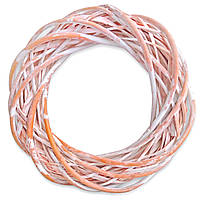 Вінок із лози 30 см персиковий