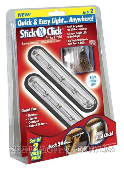 Настенный светильник Stick N Click Strip Light - фото 5 - id-p630959461