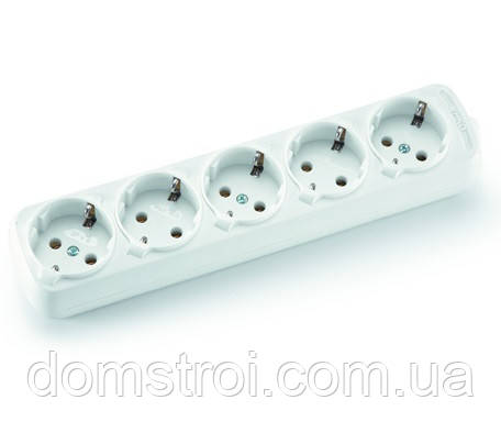 Колодка 5 гнізд із заземленням VIKO