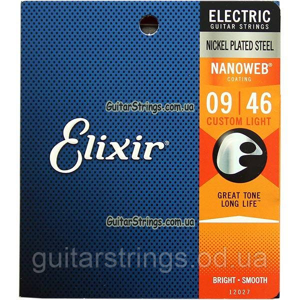 Струни Elixir 12027 Nanoweb Custom Light 9-46