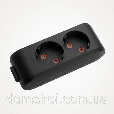 Колодка 2 гнізда VIKO Multi-let чорний