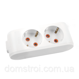 Колодка 2 гнізда із заземленням VIKO Multi-let