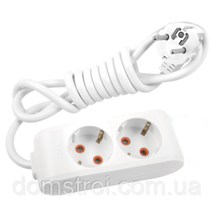 Подовжувач 2 гнізда 3 м із заземленням VIKO Multi-let