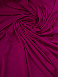 Тканина трикотаж (ш 180 см) колір малина, 80% бавовна, 20% п/е для платтів, костюмів, спідниць, оздоблення., фото 2