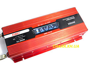 Перетворювач напруги 12V на 220 V 2000 W UKC KC 2000D з LCD-дисплеєм 12 В — 220 В 2000 Вт інвертор