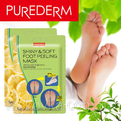 Педикюрні шкарпетки Purederm Shiny Soft Foot Peeling Mask, фото 1