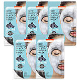 Киснева очисна тканинна маска для обличчя Purederm Deep Purifying Black O2 Bubble Mask Вугілля, фото 3