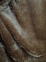 Покривало зі штучного хутра Норка (коричневе), фото 3