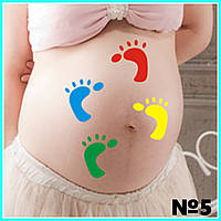 Наклейка на вагітний животик для фотосесії No5