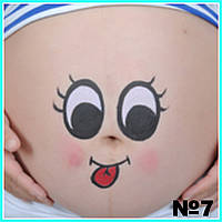 Наклейка на вагітний животик для фотосесії No7