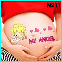 Наклейка на беременный животик для фотосессии №11