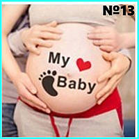 Наклейка на вагітний животик для фотосесії No13