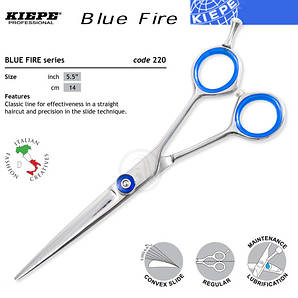 Перукарські ножиці KIEPE Blue Fire 220/5,5