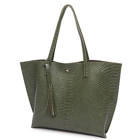 Жіноча сумка з пензликом зелена опт